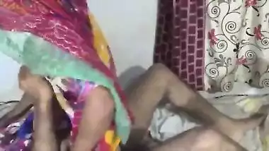 Desi shy hot wife sucking and fucking on the husband riding on with Clear Hindi Audio and