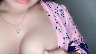 Beauty Tango Girl Playing with her Boobs & Finally taking off her Panties