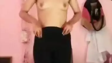 Exclusive- Super Cute Look Desi Girl Strip Her Cloths And Showing Her Boobs And Pussy