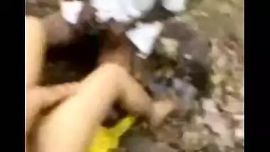 Blue film Bengali sex movie scene of legal age teenager girl Jyothi fucking outdoors