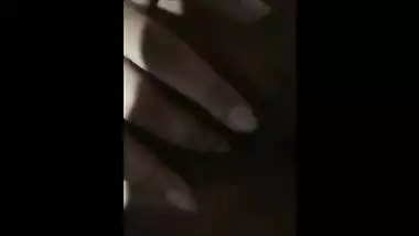 Girl from India discovers big XXX boobs and hairy sex opening on camera