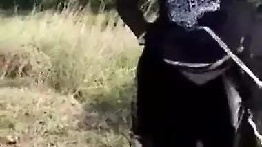 Guy doesn't want to walk with Desi girlfriend but see her XXX boobies