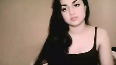 Hindi sexy video of a beautiful cam girl stripping and satisfying her fans