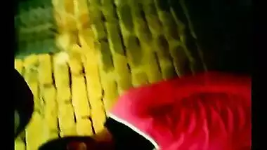 Young couple enjoy outdoor kiss and foreplay infront of friend