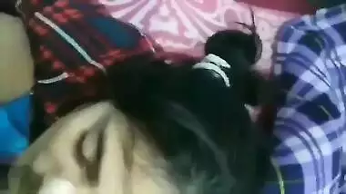 Horny Desi XXX girl gets load of cum on face with dirty talkings MMS