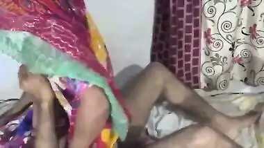 Desi shy wife sucking and fucking on the husband riding on with Clear Hindi Audio and
