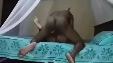 Lewd lucky Indian man fucks horny sex wife of stepbrother under canopy