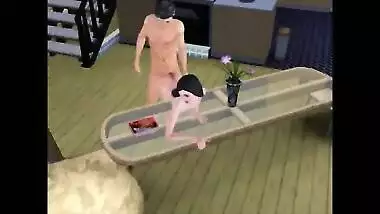 Fucked wife while mother-in-law on the table | sims 3 sex