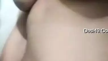 Today Exclusive- Sexy Look Desi Girl Record Nude Selfie For Lover