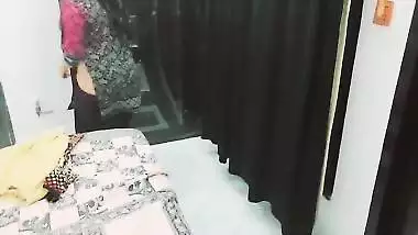 Kinky neighbor installs hidden XXX cam to catch Desi MILF changing