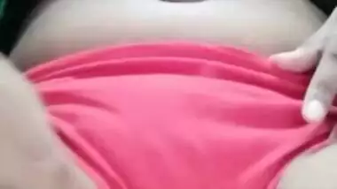 Newly married bhabhi showing her sexy figure and fingering her hairy pussy