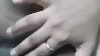 Booby girl selfie video show of her big boobs and fat pussy
