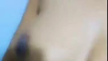 Desi teen takes blue bra off in MMS video to show off XXX assets