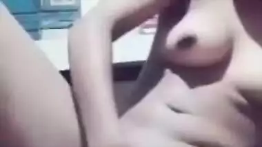 Bengali Desi horny XXX girl fingering her twat on selfie cam