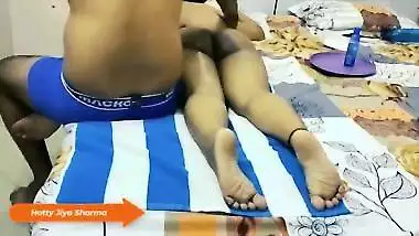 Sexy Mistress Taking Full Body Massage From Indian Hot Boy When Home Alone