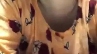 Shy Desi MILF demonstrates her big natural tits for homemade XXX vid