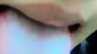 Pointed breasts show and pussy expose by cute girl