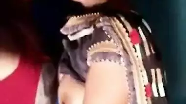Desi boy begins sex with comely GF by kissing her hard XXX nipples