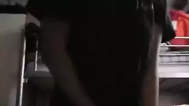 Come-hither Indian female performs XXX striptease in front of the camera