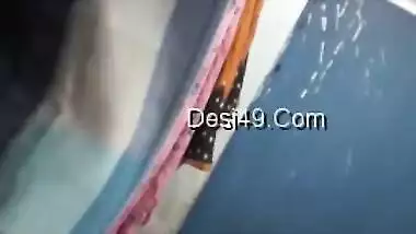 Hidden footage of chubby Desi woman with big XXX tits relaxing in bath