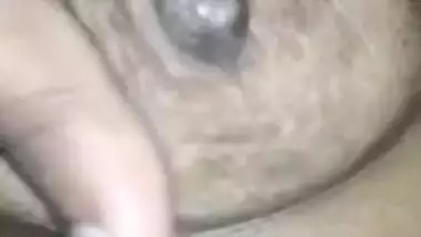 Pervert Desi XXX husband playing with his wife’s boobs and nipples MMS