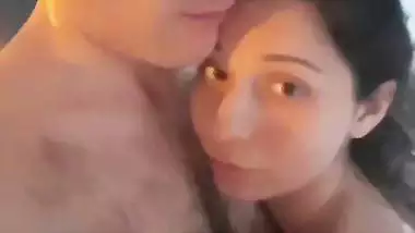 Hot Indian babe rides on Australian BF’s dick in NRI porn