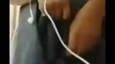 Boy is out but the camera is on so he can see Desi chick's XXX breasts