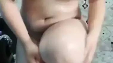 Fair and sexy wife records her nude bath MMS for husband