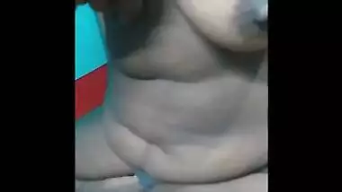 Husband makes XXX video of him playing with Desi wife's big tits