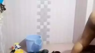 Desi whore practices XXX self-footage including striptease on camera