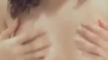 Dusky babe removing Bra Panty to show Nude Boobs and big Ass
