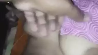Farmer asks the Desi wife to demonstrate tits and vag on the camera