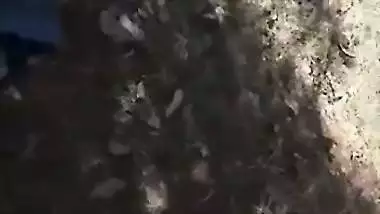 Outdoor Nepali porn of a girl sucking a dick and fucking