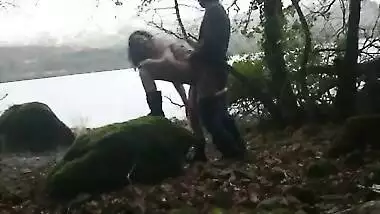 Shameless indian hottie has risky sex in public by the lake while strangers watch desi chudai POV Indian