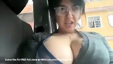 Big Breasted Indian Mom Doesnt Care if She Gets Caught Cumming in Public