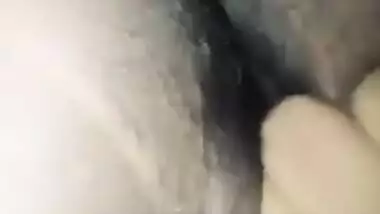 Cute horny Desi XXX girl fingering pussy on a selfie cam