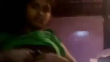 Desi Cute Girl Self Record Her Boobs Show for Her BF