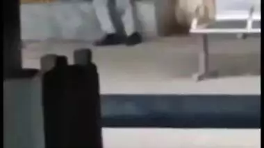 Marvelous aunty sucking dick outdoor at station caught on XXX Desi mms