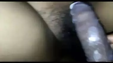 Indian Girl's Hairy & Sweaty Pussy Fucked With A Condom On