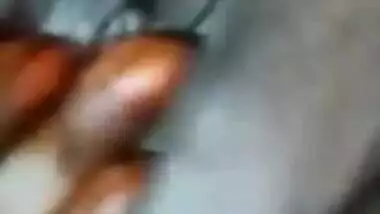 Beautiful Tamil Desi XXX wife showing her black pussy on video call