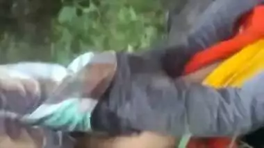 Outdoor hardcore village sex fun with innocent teen girlfriend