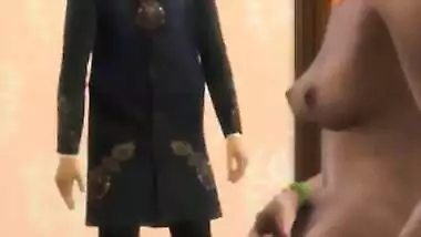 Indian cuckold husband watches his wife fuck a young man - Porn Video