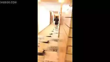 Desi Wife pranya Flashing in Hotel Corridor Naked