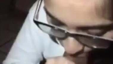 Horny north Indian college girl sucking her teacher’s dick
