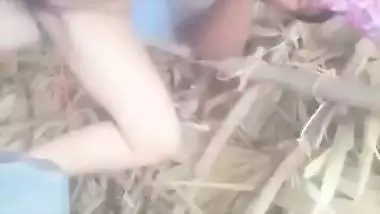 Man sucks boobs before fucking the milf in Nepali sex