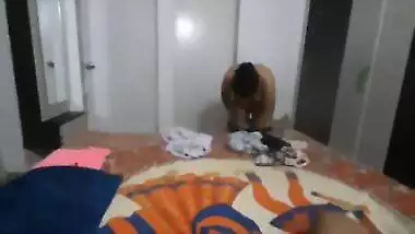 Most Demanded Indian Bhabhi Wearing Cloths Video Record By Hubby