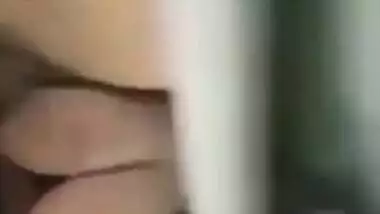 Cute College Girl Shaved Pluffy Pussy Fucking in Restaurant Without Removing Jeans