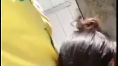 Stupid indian wife sucking dick outdor like a whore, Desi mms online