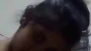 Cute shy Desi girl showing her perfect boobs on video XXX call