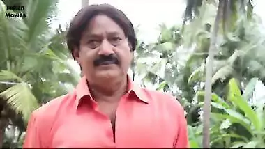 South Indian girl on swimming pool with director in masala movie